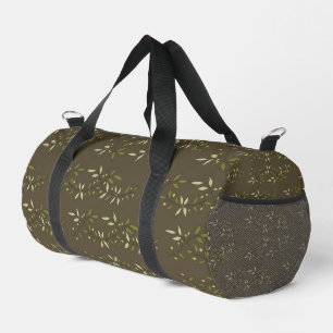 Sage Green Watercolor French Country Olive Pattern Duffle Bag