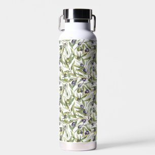 Sage Green Watercolor French Country Olive Water Bottle