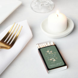 Sage Green Watercolor Wildflower Wedding Favour