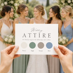 Sage Green Wedding Attire Card