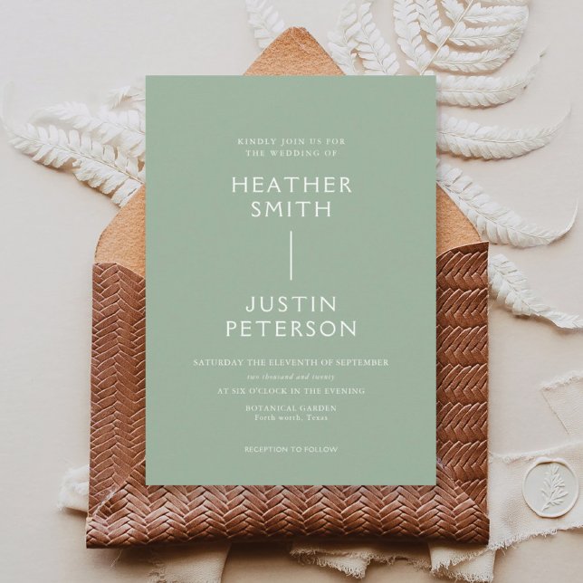 Sage Green Wedding Casual Invitation (Creator Uploaded)