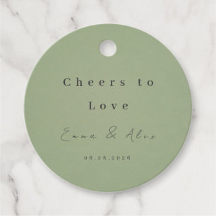 Sage Green Wedding Favor Tag