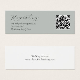Sage Green Wedding Gift Registry QR
