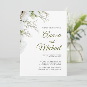 Sage Green Wedding Invitation