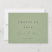 Sage Green Wedding Invitation