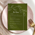 Sage Green Wedding Menu Cards<br><div class="desc">This wedding menu Has a modern handwritten font and a clean minimalist design. The menu cards feature a script style and a layout that is easy to cutomize.</div>