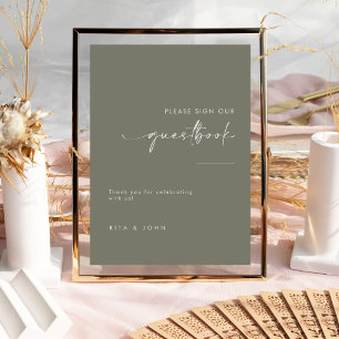 Sage Green Wedding Please Sign Our Guestbook Sign
