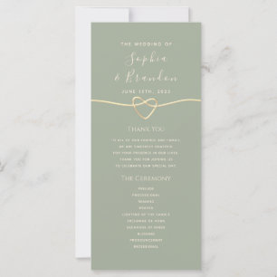 Sage Green Wedding Program