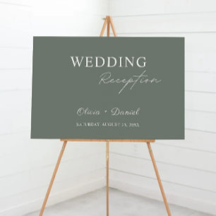 Sage Green Wedding Reception Welcome Sign