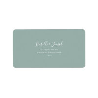 Sage Green Wedding RSVP Address Labels