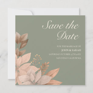 Sage Green Wedding Save the Date Invitation