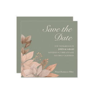 Sage Green Wedding Save the Date Invitation