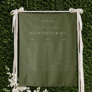 Sage Green Wedding Seating Chart Tapestry