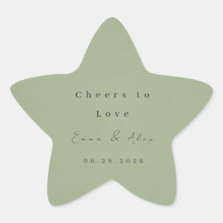 Sage Green Wedding Sticker