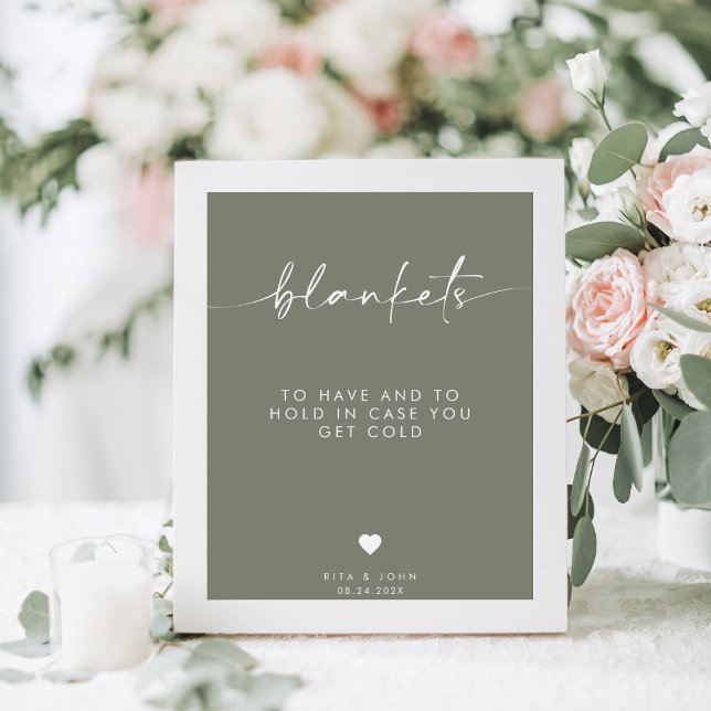 Sage Green Wedding To Have And To Hold Drink Sign (Creator Uploaded)