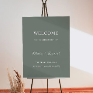 Sage Green Wedding Welcome Sign