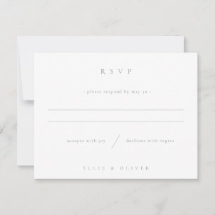 Sage Green & White Boho Wedding Modern RSVP Card
