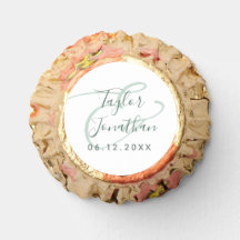 Sage Green White Chic Minimal Personalised Wedding