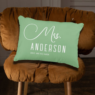 sage green & white classic elegant Accent Pillow