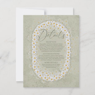 Sage Green White Gardenias Boho Details Card