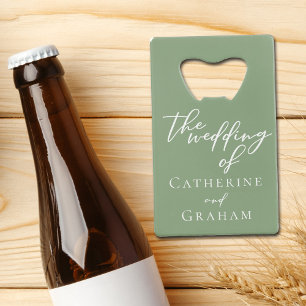 Sage Green White Typography Custom Wedding