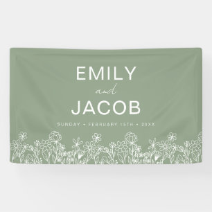 Sage Green Wildflower Boho Wedding In Bloom Banner