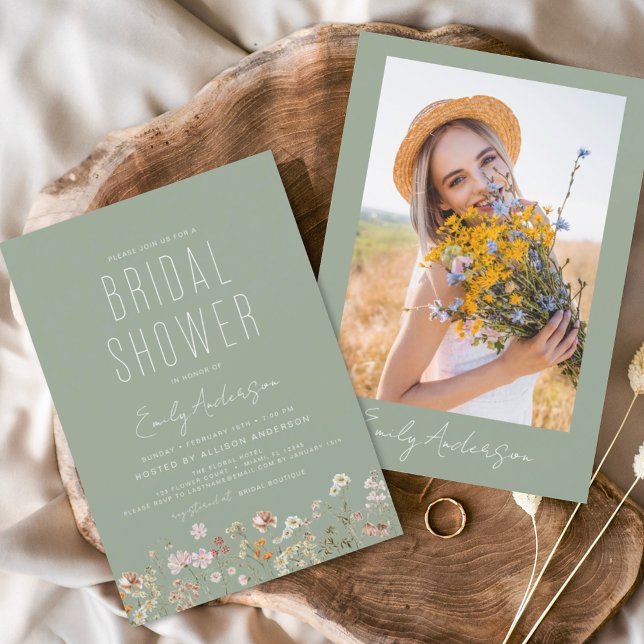 Sage Green Wildflower Bridal Shower Photo (Creator Uploaded)