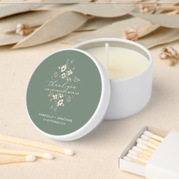 Sage Green Wildflower Floral Thank You