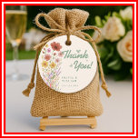 Sage Green Wildflower Wedding Thank You Favour Tags<br><div class="desc">Sage Green Wildflower Wedding Thank You Favour Tags | Rustic Botanical Floral Gift Tags Add a heartfelt, personalised touch to your wedding favours with our delightful Sage Green Wildflower Wedding Thank You Favour Tags! These exquisite tags feature delicate watercolor wildflowers and lush sage green greenery, creating a serene and sophisticated...</div>