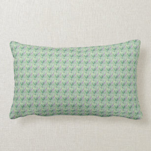 Sage Green with Lavender Small Print Lumbar Pillow