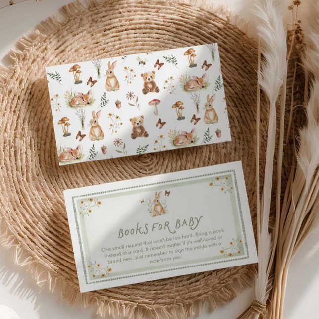 Sage Green Woodland Animals Books for Baby Card (Sage Green Woodland Books for Baby Card)