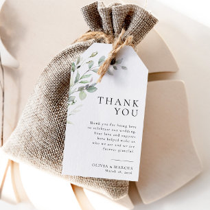 Sage Greenery Botanical Wedding Thank You Gift Tag