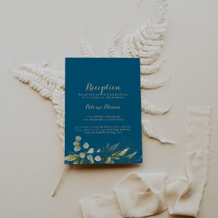 Sage Greenery Eucalyptus Gold Wedding Reception Enclosure Card