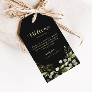 Sage Greenery Eucalyptus Gold Wedding Welcome Gift Tags