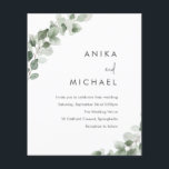 Sage Greenery Leaf Budget Wedding Invitation<br><div class="desc">Sage Greenery Leaf Budget Printed Wedding Invitation

See matching items and digital invitations in niche and nest store</div>