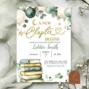 Sage Greenery Storybook Baby SHower Invitation