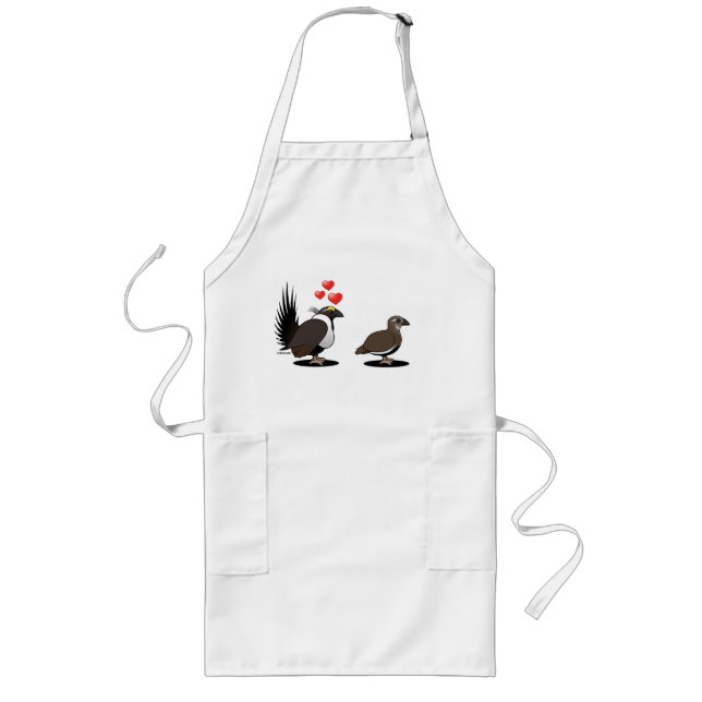 Sage Grouse Love Long Apron (Front)