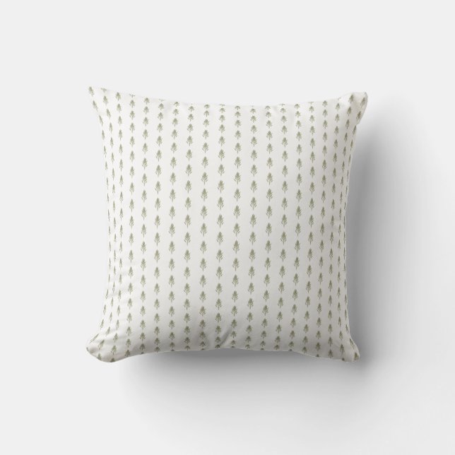 Sage herb botanical plant greenery  cushion (Front)