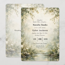 Sage Ivory Firefly Woodland Wedding