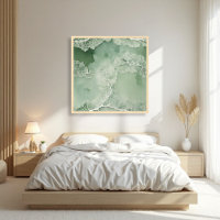 Sage Lace Lichen Abstract - Organic Modern
