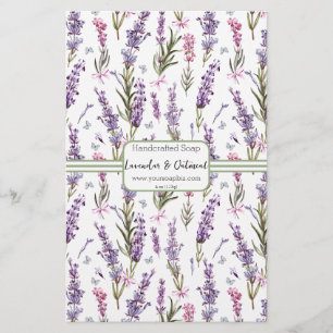 Sage & Lavendar Soap Wrap Paper Sheet