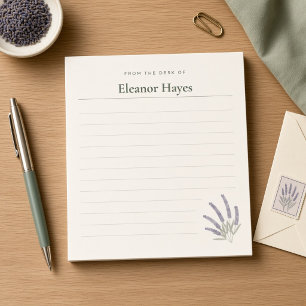 Sage Lavender From the Desk of Personalised Name Notepad