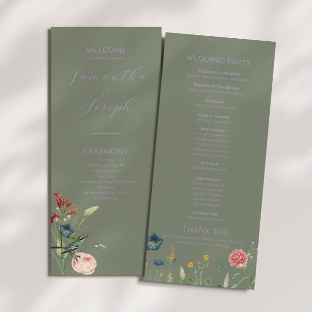 Sage Lavender Wedding Program (Creator Uploaded)