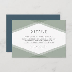Sage Layered Geometric & Blue Slate Details Enclosure Card