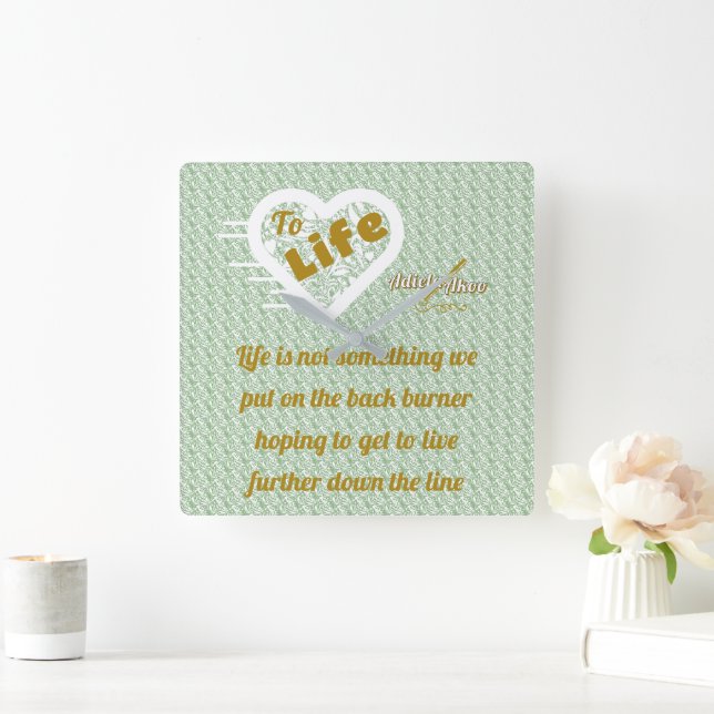 Sage Life Wall Clock by Poet Adiela Akoo (Home)