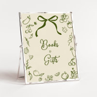 Sage Locally Grown Shower Books and Gifts Sign