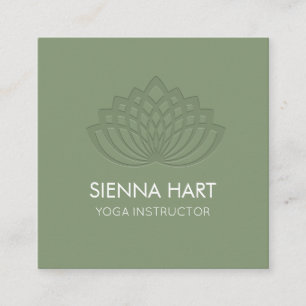 Sage Lotus Yoga Instructor Square Business Card