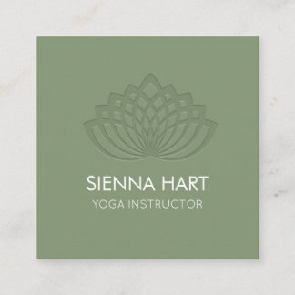Sage Lotus Yoga Instructor Square Business Card