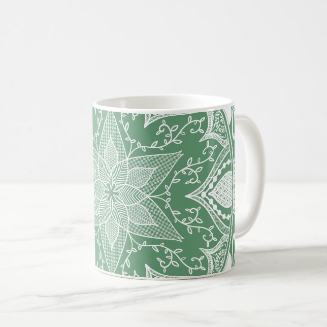 Sage Mandala Coffee Mug (Front Right)