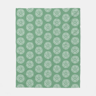 Sage Mandala Fleece Blanket